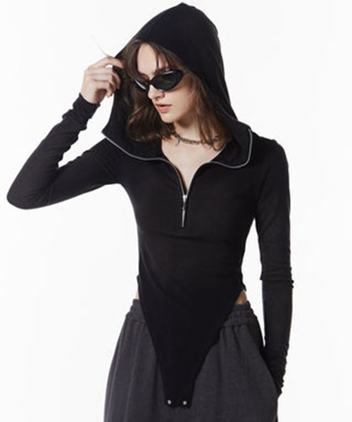 JOSEMOON/ジョゼムーン】HOODIE BODY SUITS/フーディーボディースーツ