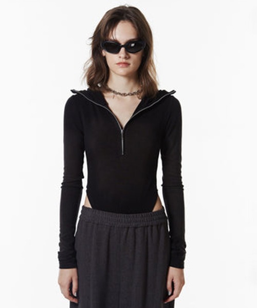 JOSE MOON(ジョゼムーン)の「【JOSEMOON/ジョゼムーン】HOODIE BODY SUITS/フーディーボディースーツ(その他トップス・レディース・カーキブラウン/ブラック・FREE)」の13枚目の写真