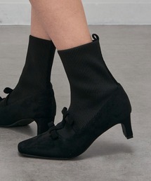 MAISON BREEZE | 【MAISON BREEZE】リボンソックスヒールブーツ LON(ブーツ)