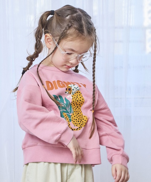 Life Support Products（ライフサポートプロダクツ）の「裏毛グラフィックトレーナー（スウェット・キッズ・チャコール/マスタード/グリーン/ホワイト系その他/ブラウン/ライトピンク/ブラック/オフホワイト/杢グレー/ブルー・80/90/95/100/110/120/130/140/150）」の10枚目の写真