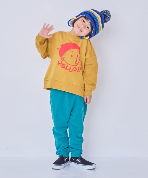 Life Support Products（ライフサポートプロダクツ）の「裏毛グラフィックトレーナー（スウェット・キッズ・チャコール/マスタード/グリーン/ホワイト系その他/ブラウン/ライトピンク/ブラック/オフホワイト/杢グレー/ブルー・80/90/95/100/110/120/130/140/150）」の19枚目の写真