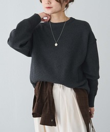 PUAL CE CIN | スウェットライクダブルジャガードニット(ニット/セーター)