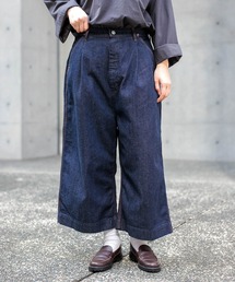 D.M.G. | [D.M.G / ディーエムジー] 10ozジェルドデニム クロップドワイドパンツ(デニムパンツ)