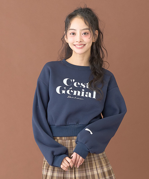 Mi-je(ミジェ)の「レースロゴトレーナー【韓国ファッション】(スウェット・レディース・ネイビー/ピンク・F)」の12枚目の写真