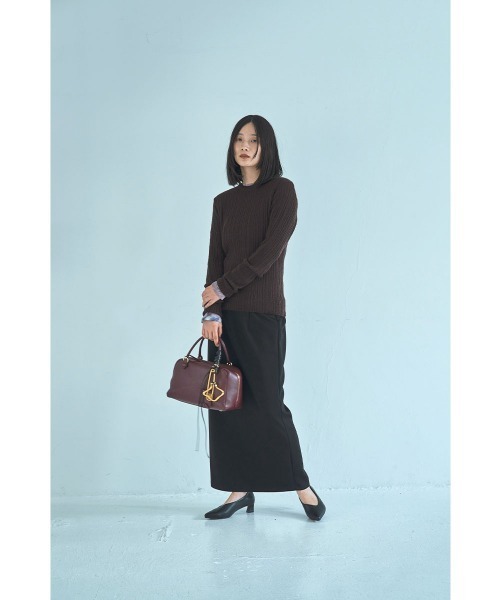 marjour（マージュール）の「RIB KNIT TOPS（ニット/セーター・レディース・イエロー系/ブラウン・M）」の14枚目の写真