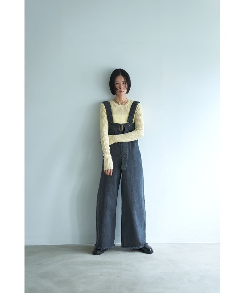 marjour（マージュール）の「RIB KNIT TOPS（ニット/セーター・レディース・イエロー系/ブラウン・M）」の15枚目の写真