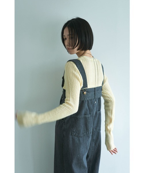marjour（マージュール）の「RIB KNIT TOPS（ニット/セーター・レディース・イエロー系/ブラウン・M）」の18枚目の写真