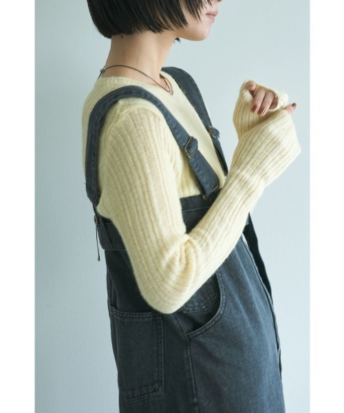 marjour（マージュール）の「RIB KNIT TOPS（ニット/セーター・レディース・イエロー系/ブラウン・M）」の19枚目の写真