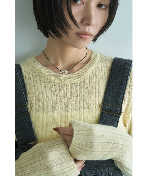 marjour（マージュール）の「RIB KNIT TOPS（ニット/セーター・レディース・イエロー系/ブラウン・M）」の20枚目の写真