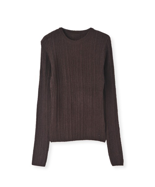 marjour（マージュール）の「RIB KNIT TOPS（ニット/セーター・レディース・イエロー系/ブラウン・M）」の22枚目の写真