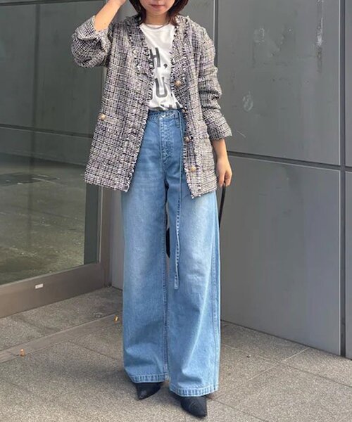 GALLARDAGALANTE（ガリャルダガランテ）の「【手洗い可】ツイードジャケット（その他アウター・レディース・ホワイト/ブラック・FREE）」の16枚目の写真