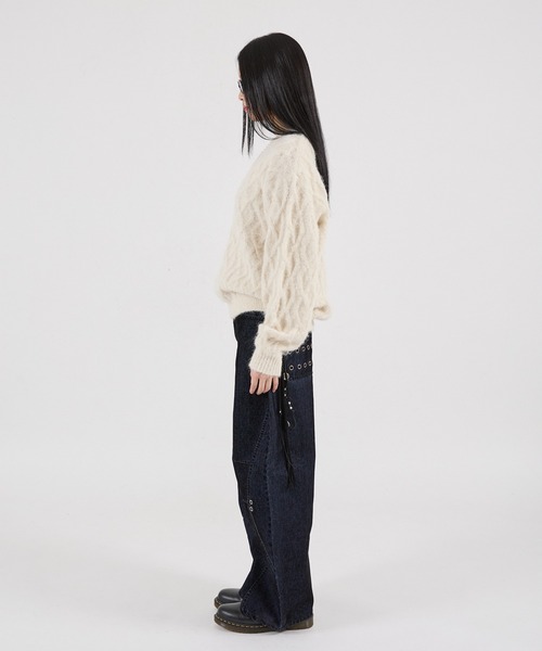 FTW（エフティダブリュー）の「FLOCKY EYELET CARVING PANTS（その他パンツ・レディース・インディゴブルー・MEDIUM/SMALL/LARGE）」の10枚目の写真