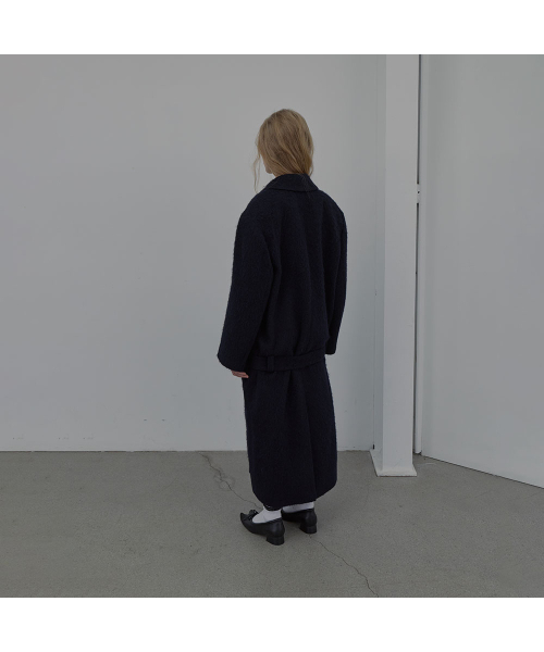LCDC TM(エルシーディーシーティーエム)の「LOWRISE BELTED COAT (DARK NAVY)(チェスターコート・レディース・その他・OS)」の3枚目の写真