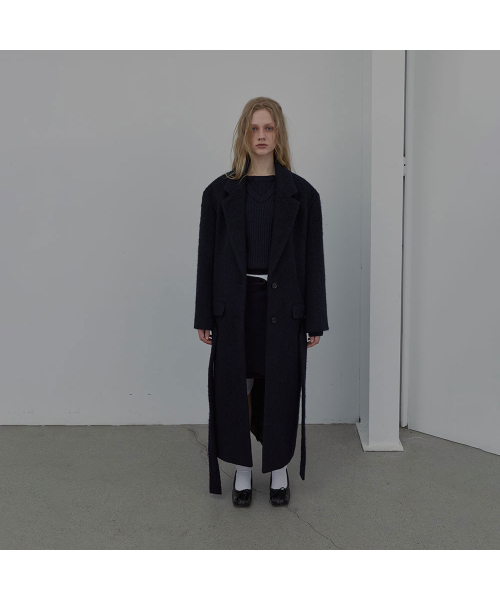 LCDC TM(エルシーディーシーティーエム)の「LOWRISE BELTED COAT (DARK NAVY)(チェスターコート・レディース・その他・OS)」の4枚目の写真