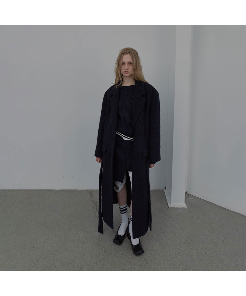 LCDC TM(エルシーディーシーティーエム)の「LOWRISE BELTED COAT (DARK NAVY)(チェスターコート・レディース・その他・OS)」の5枚目の写真