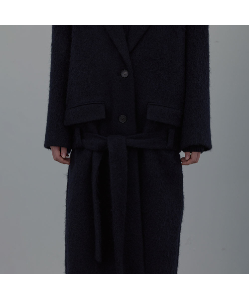 LCDC TM(エルシーディーシーティーエム)の「LOWRISE BELTED COAT (DARK NAVY)(チェスターコート・レディース・その他・OS)」の9枚目の写真