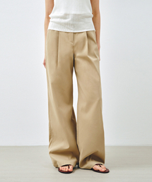 エッセンシャルワンタックワイドパンツベージュMDPT049BEIGE