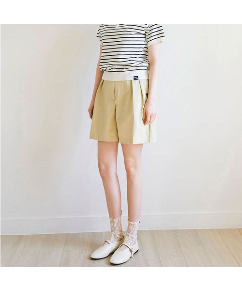 SLOWLOLLI(スローローリ)の「Pintuck short pants_3 Colors(その他パンツ・レディース・アイボリー/ブラック/Beige・FREE/LARGE)」の1枚目の写真