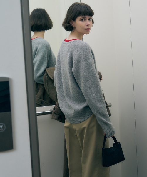 DRAWFIT WOMEN（ドローフィットウーマン）の「ヘアリーウールVネックプルオーバーニット[M.PINK]（ニット/セーター・レディース・その他・SMALL/MEDIUM）」の10枚目の写真