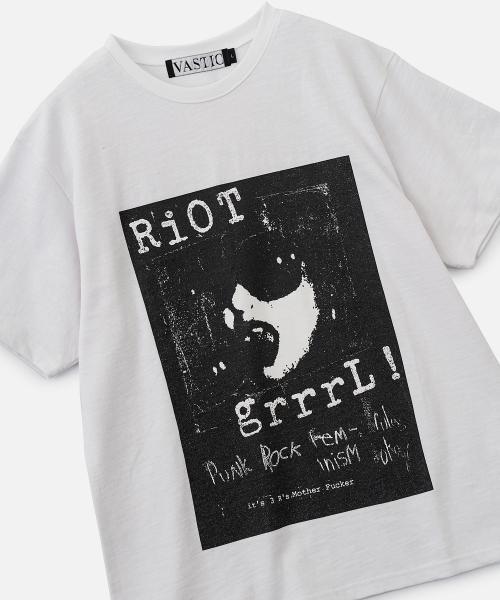 VASTIC(バスティック)の「リオットTシャツ_ホワイト(Tシャツ/カットソー・メンズ・その他・MEDIUM/LARGE/X-LARGE)」の4枚目の写真