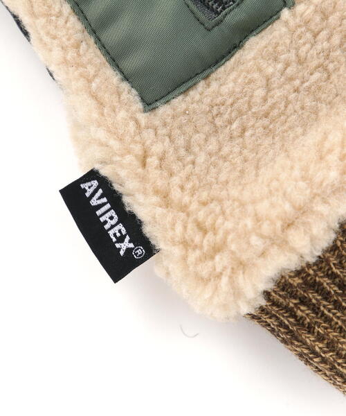 AVIREX（アヴィレックス）の「ボアデミグラブⅡ/グローブ/手袋（手袋・レディース・チャコールグレー/タン・F）」の15枚目の写真