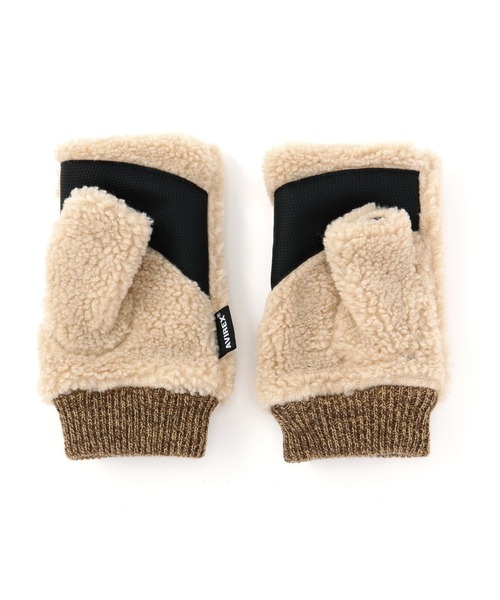 AVIREX（アヴィレックス）の「ボアデミグラブⅡ/グローブ/手袋（手袋・レディース・チャコールグレー/タン・F）」の3枚目の写真