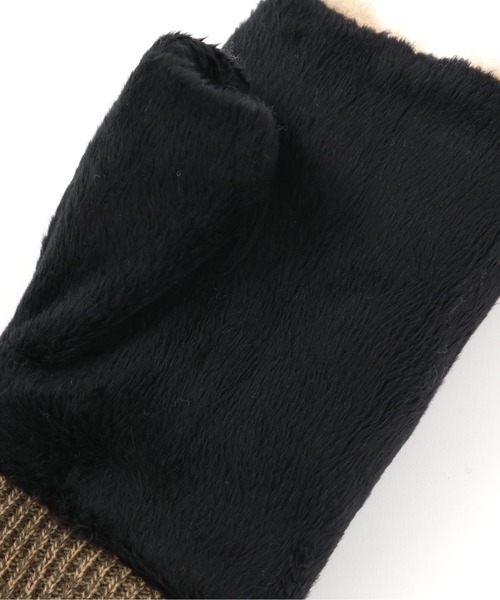 AVIREX（アヴィレックス）の「ボアデミグラブⅡ/グローブ/手袋（手袋・レディース・チャコールグレー/タン・F）」の9枚目の写真