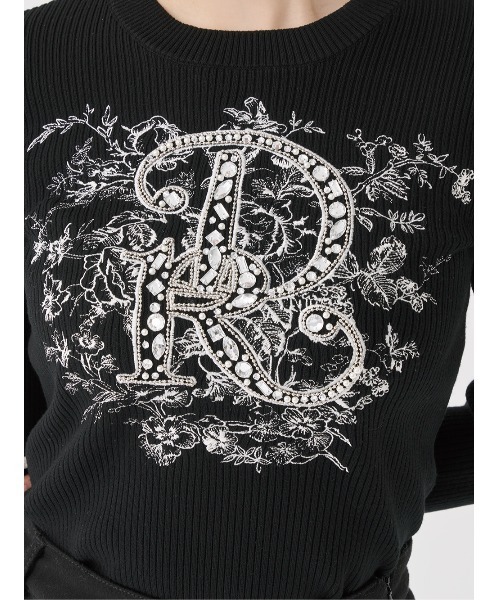 DRビジューフラワーリブニットトップス（ニット/セーター）｜Darich