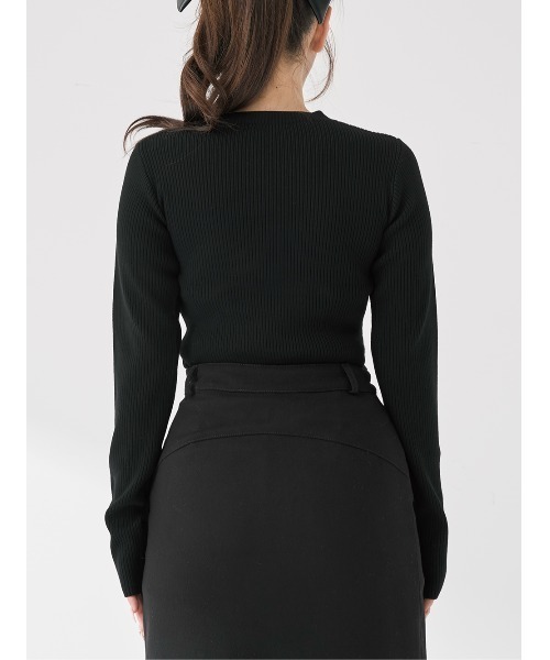 DRビジューフラワーリブニットトップス（ニット/セーター）｜Darich