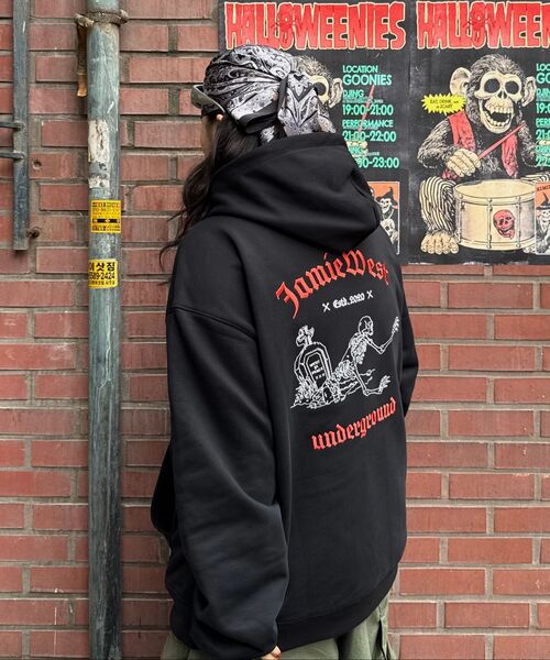 JAMIE WEST（ジェイミーウエスト）の「グレイブスナップフードスウェット（ブラック）（パーカー・レディース・その他・MEDIUM/LARGE/X-LARGE）」の14枚目の写真