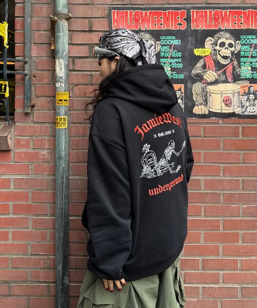 JAMIE WEST（ジェイミーウエスト）の「グレイブスナップフードスウェット（ブラック）（パーカー・レディース・その他・MEDIUM/LARGE/X-LARGE）」の15枚目の写真