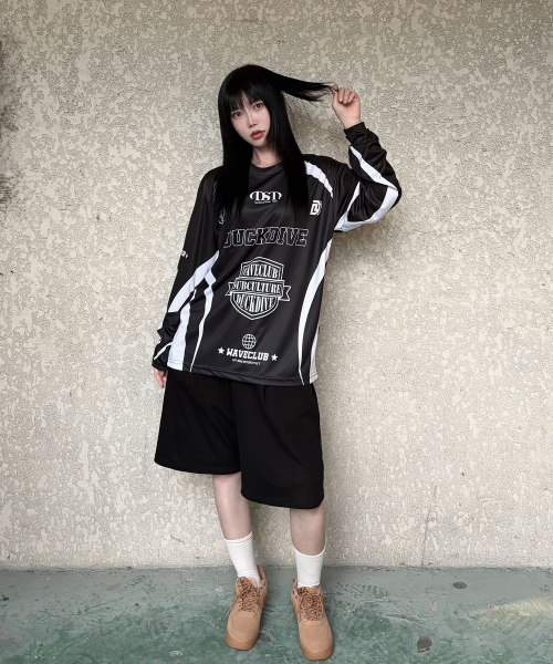 DUCKDIVE(ダックダイブ)の「オフロードメッシュロングスリーブブラック(Tシャツ/カットソー・レディース・その他・MEDIUM/LARGE/X-LARGE)」の1枚目の写真