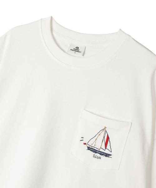 SUNDAY FRUIT MARKET(サンデーフルーツマーケット)の「BOAT POCKET TEE IVORY(Tシャツ/カットソー・メンズ・その他・SMALL/LARGE)」の3枚目の写真
