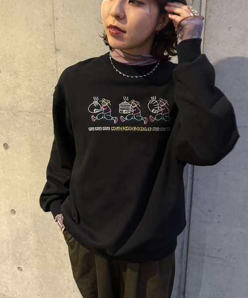 DOUBLE NAME（ダブルネーム）の「蒸しガール刺しゅうプルオーバー（Tシャツ/カットソー・レディース・オフホワイト/ブラック・FREE）」の17枚目の写真