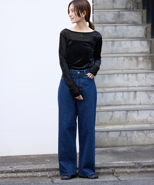 追加5 ULTデニムハイライズルーズ5PKT（デニムパンツ）｜OUTDOOR