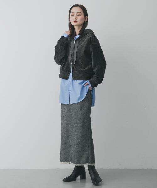 SENSE OF PLACE by URBAN RESEARCH(センスオブプレイスバイアーバンリサーチ)の「ツイードフリンジジップスカート(スカート・レディース・ブラウン/ブラック・SMALL/MEDIUM)」の17枚目の写真