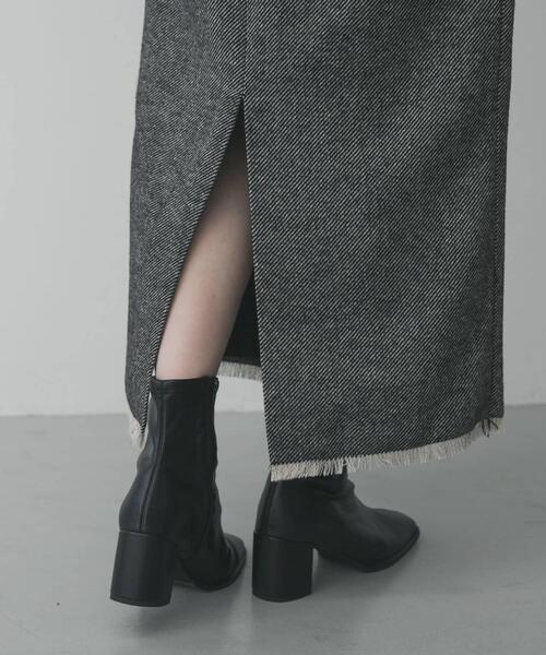 SENSE OF PLACE by URBAN RESEARCH(センスオブプレイスバイアーバンリサーチ)の「ツイードフリンジジップスカート(スカート・レディース・ブラウン/ブラック・SMALL/MEDIUM)」の20枚目の写真