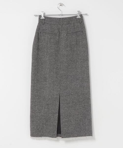 SENSE OF PLACE by URBAN RESEARCH(センスオブプレイスバイアーバンリサーチ)の「ツイードフリンジジップスカート(スカート・レディース・ブラウン/ブラック・SMALL/MEDIUM)」の4枚目の写真