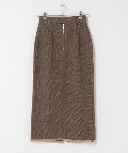 SENSE OF PLACE by URBAN RESEARCH(センスオブプレイスバイアーバンリサーチ)の「ツイードフリンジジップスカート(スカート・レディース・ブラウン/ブラック・SMALL/MEDIUM)」の13枚目の写真