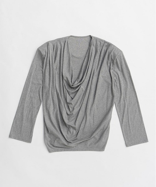 PRANK PROJECT（プランクプロジェクト）の「【2026Spring Pre-Order】ドレープオーバートップ / Drape Over Top（Tシャツ/カットソー・レディース・グレー/ブラック/グレイッシュベージュ・FREE）」の21枚目の写真