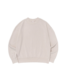 BECANVAS（ビキャンバス）の「BECANVAS PIGMENT DYDE OVERFIT MTM (SAND BEIGE)（スウェット）」