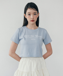 Moon Crop T-shirt - SKY BLUE