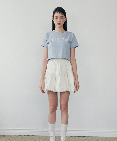 LULUCHOU(ルルシュ)の「Moon Crop T-shirt - SKY BLUE(Tシャツ/カットソー・レディース・その他・FREE)」の2枚目の写真