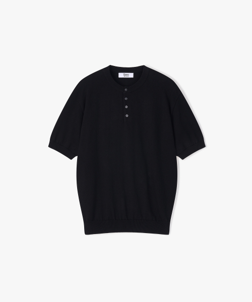 FLAWSROOM(フローズルーム)の「ヘンリーネックコットンニット ブラック(ニット/セーター・メンズ・その他・MEDIUM/LARGE)」の2枚目の写真
