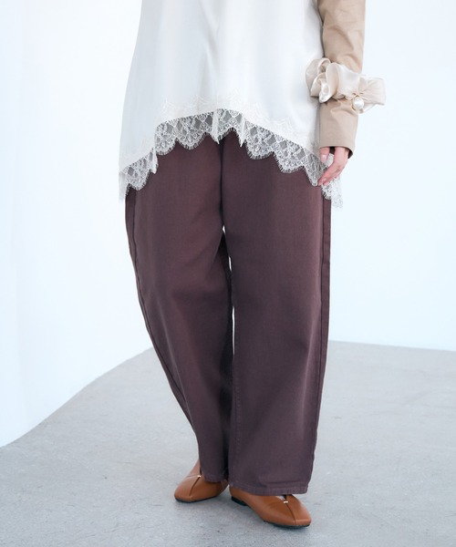 Elura（エルーラ）の「大人カラーカーブデニム/625551（デニムパンツ・レディース・ブラウン/ライトピンク/ブルー・MEDIUM/LARGE）」の2枚目の写真