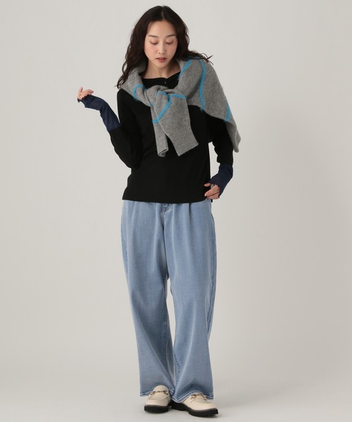 Elura（エルーラ）の「大人カラーカーブデニム/625551（デニムパンツ・レディース・ブラウン/ライトピンク/ブルー・MEDIUM/LARGE）」の10枚目の写真