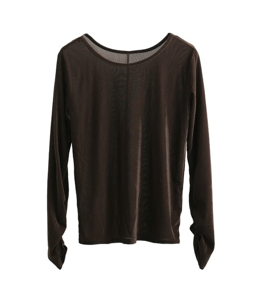 Fashion Letter（ファッションレター）の「前後2way ベロアカットソー（Tシャツ/カットソー・レディース・グレイッシュベージュ/ブラック/ブラウン・M）」の20枚目の写真
