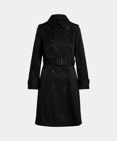 セール】ダブルブレステッド コットンブレンド トレンチ コート