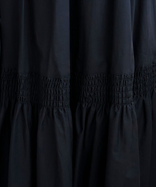 coen（コーエン）の「コットンタイプライター シャーリングティアードスカート（スカート・レディース・ブラック/オフホワイト・FREE）」の13枚目の写真