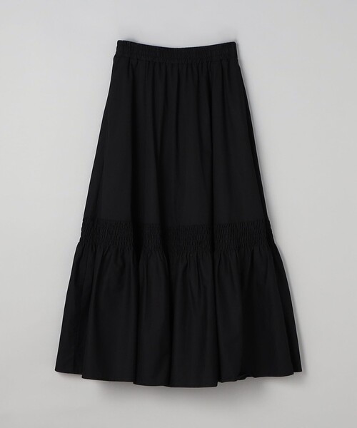 coen（コーエン）の「コットンタイプライター シャーリングティアードスカート（スカート・レディース・ブラック/オフホワイト・FREE）」の14枚目の写真